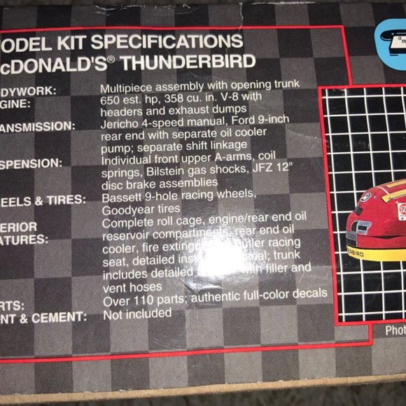 McDonald’s Thunderbird Car Kit - Picture 2 of 12
